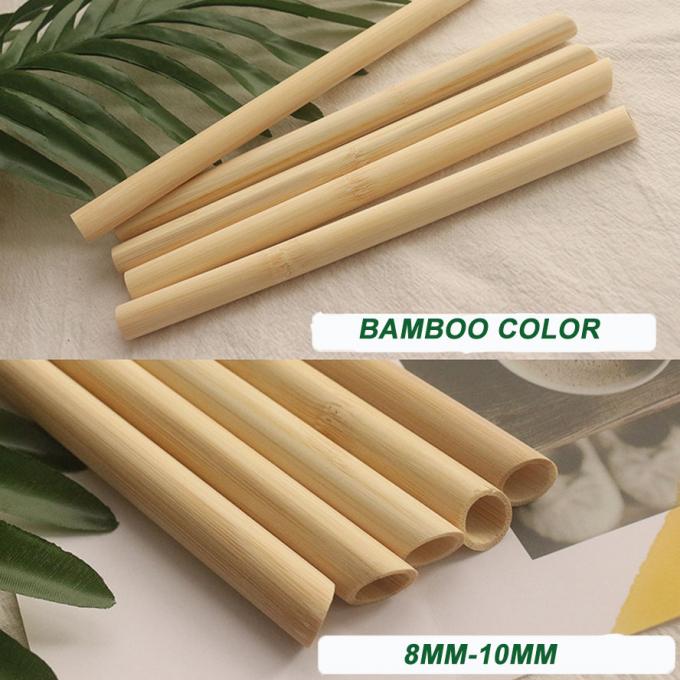 Paille à boire en bambou sur mesure 100% naturel biodégradable de calibre mineur de 20 cm Pailles réutilisables 2
