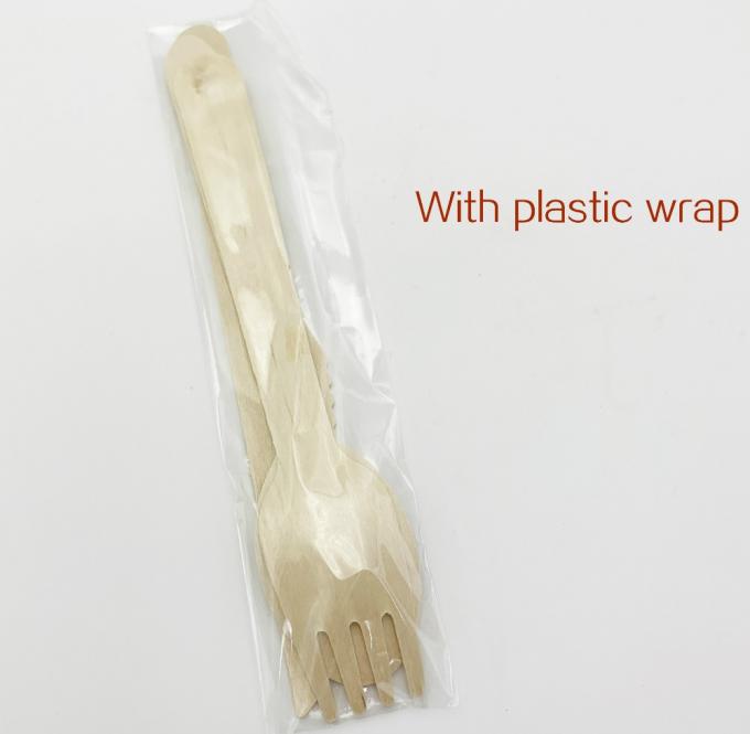 Ensemble de couverts jetables en bois - Alternative au plastique, écologique, biodégradable, compostable Ensemble de couverts jetables - 50 cuillères en bois, 50 couteaux en bois et 50 fourches en bois 3