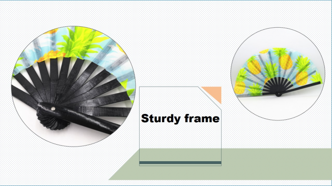13 pouces Logo personnalisé Ventilateur à main pliable à claque Grand ventilateur à main pliable en bambou Ventilateur à main vide Ventilateur à sublimation à claque pour mariage et danse 5