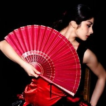 13 pouces Logo personnalisé Ventilateur à main pliable à claque Grand ventilateur à main pliable en bambou Ventilateur à main vide Ventilateur à sublimation à claque pour mariage et danse 14