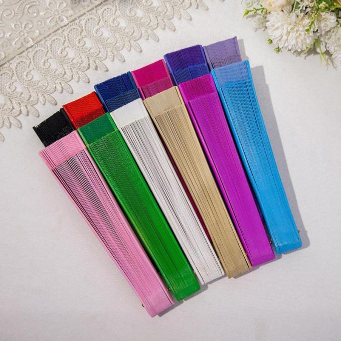 Éventail pliable en bois espagnol artisanal, éventail cadeau de 23 cm, peint à la main, de haute qualité, avec des motifs colorés 5