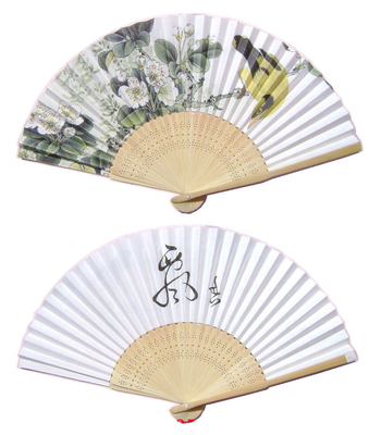 Customized Logo Chinese Silk Sweet Hand Fans for Wedding Decoration in Gift Box