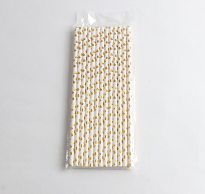 Black Stripe Jumbo Paper Straws Eco Friendly and Disposable for Bubble Tea Drinking