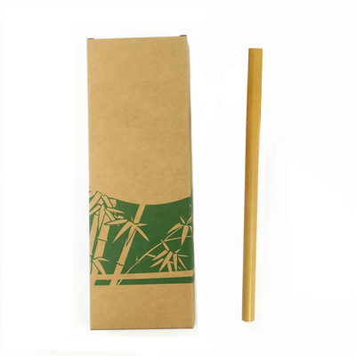 Portable Carbonized Bamboo Straw Nature Bamboo Fiber Straw Reusable and OEM Accepted