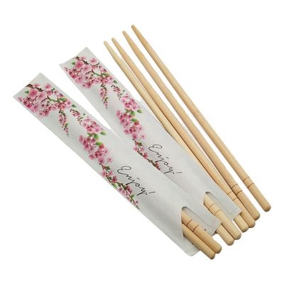 Disposable Bamboo Chopsticks OPP Packed Modern Design 100prs/bag for Household and Restaurant Use