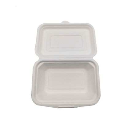 Single Compartment Biodegradable Clamshell Box Disposable 8in 9 Inch