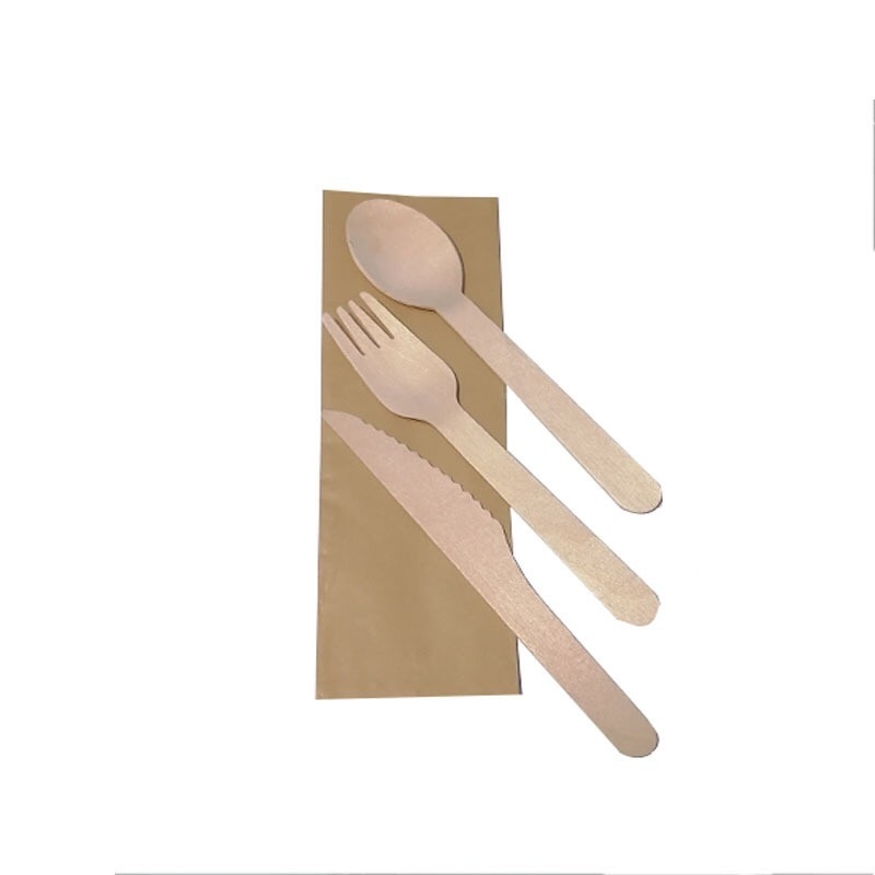Compostable Cutlery Set - 500 Pieces Wooden Compostable Utensils - [200 Spoons, 200 Forks, 100 Knives] - Disposable Wooden Cutlery, Eco Friendly Forks and Spoons, Disposable Cutlery Set Party Utensils