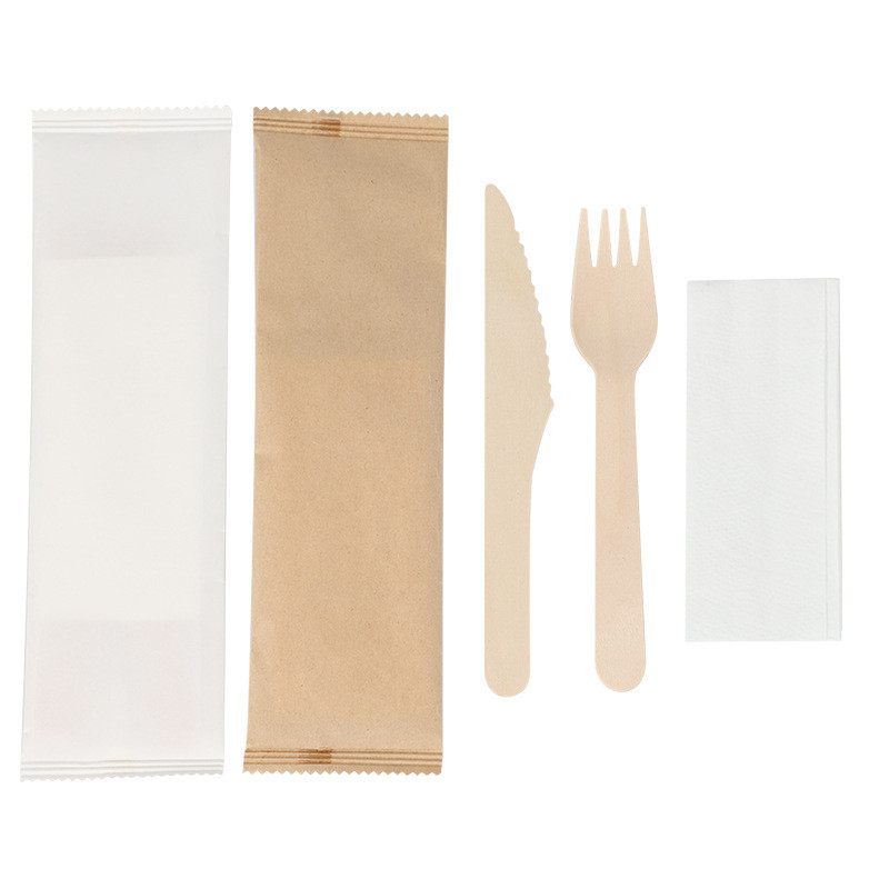 Compostable Cutlery Set - 500 Pieces Wooden Compostable Utensils - [200 Spoons, 200 Forks, 100 Knives] - Disposable Wooden Cutlery, Eco Friendly Forks and Spoons, Disposable Cutlery Set Party Utensils