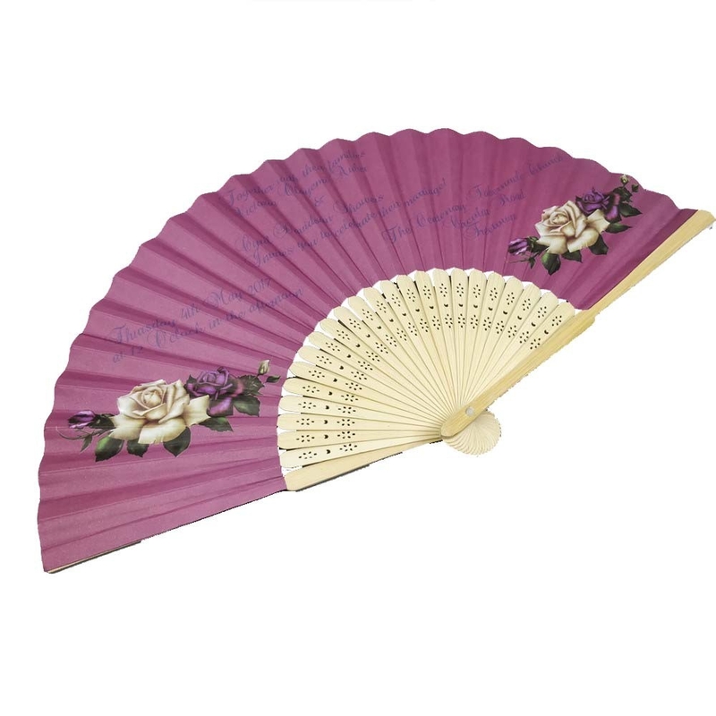 Custom Printed Large Folding Clack Hand Fan Sublimation UV Reactive Bamboo Handheld For Festival Raves