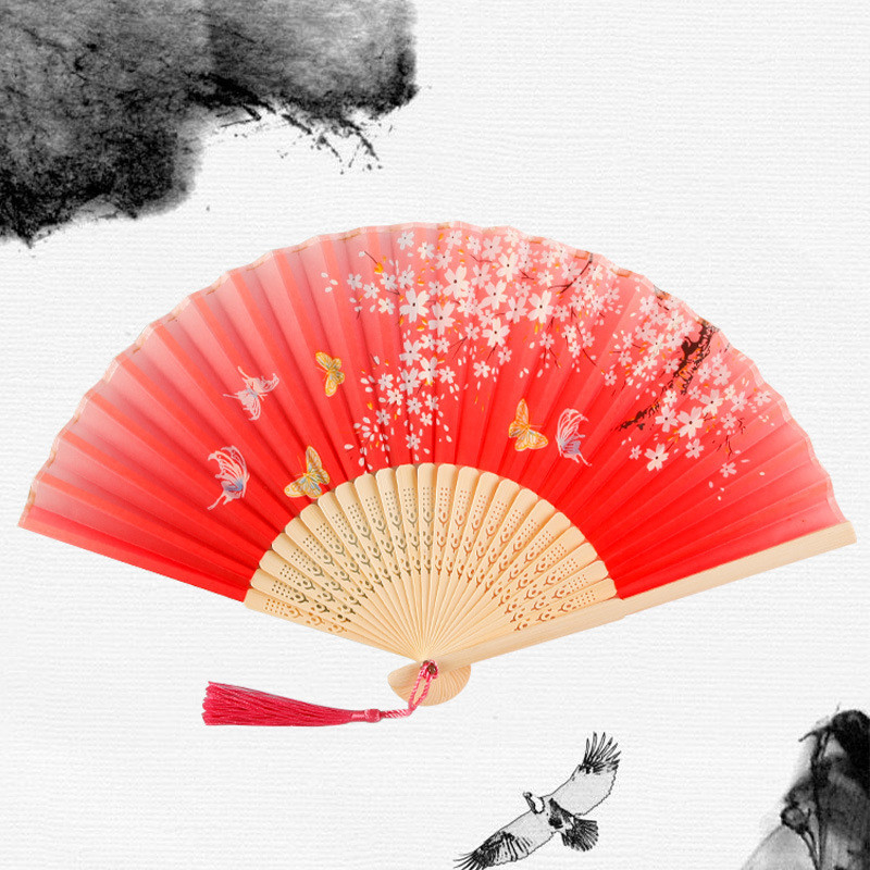 BSBH Custom Folding Hand Fans with Custom Logo Personalized Bamboo Fan