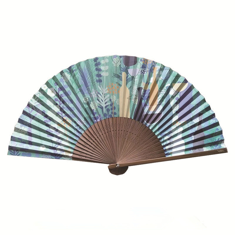 Customized Logo Chinese Silk Sweet Hand Fans for Wedding Decoration in Gift Box