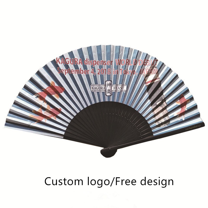 Customized Logo Chinese Silk Sweet Hand Fans for Wedding Decoration in Gift Box