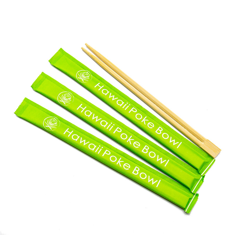 Disposable Bamboo Sushi Chopsticks 9.5 Inch Japanese Style Double-Pointed Sleeved Separated Chop Sticks Parties