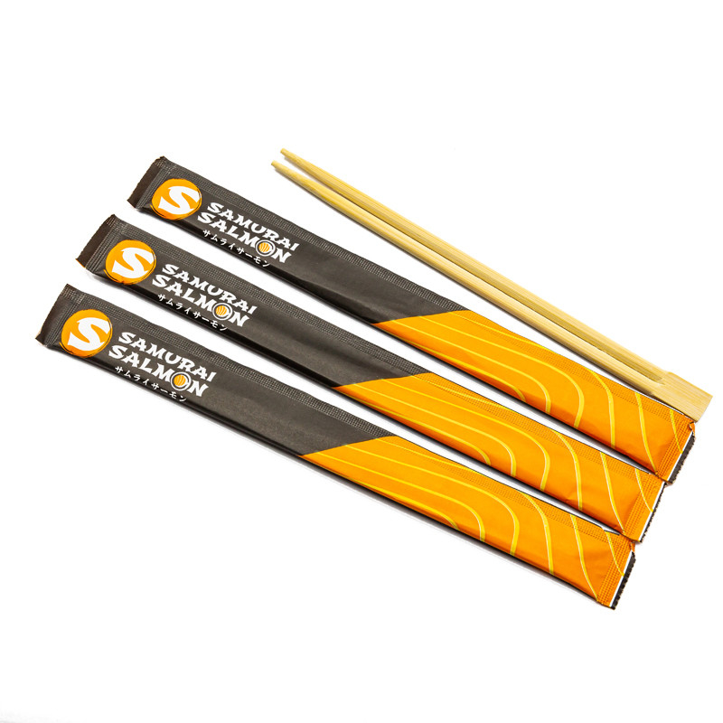 Disposable Bamboo Sushi Chopsticks 9.5 Inch Japanese Style Double-Pointed Sleeved Separated Chop Sticks Parties