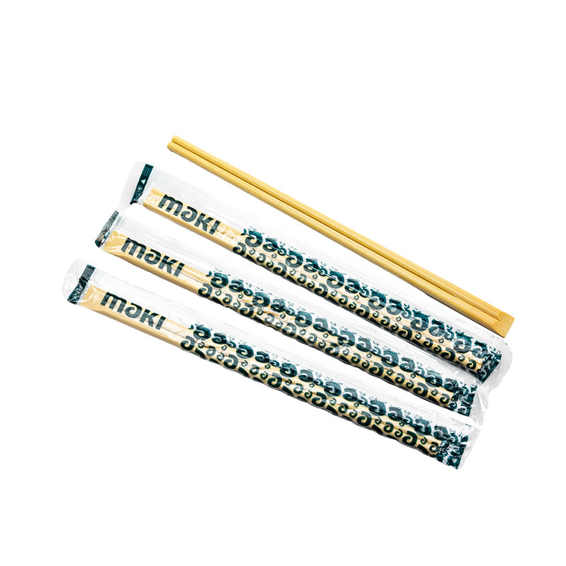 Disposable Bamboo Sushi Chopsticks 9.5 Inch Japanese Style Double-Pointed Sleeved Separated Chop Sticks Parties