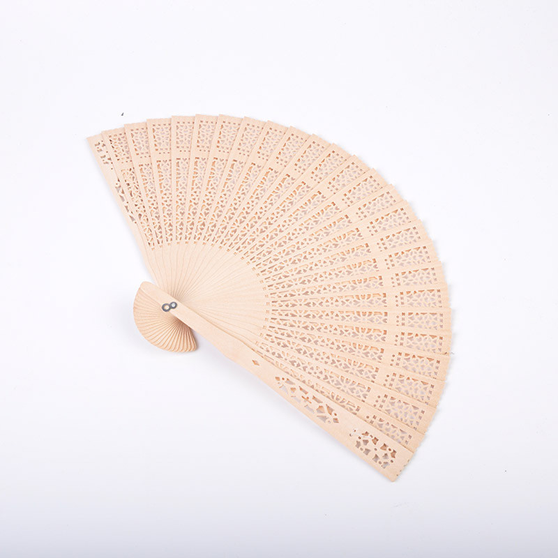 Custom Printed Logo Folding Hand Fan Bamboo Hand Held Fan 21cm for Wedding