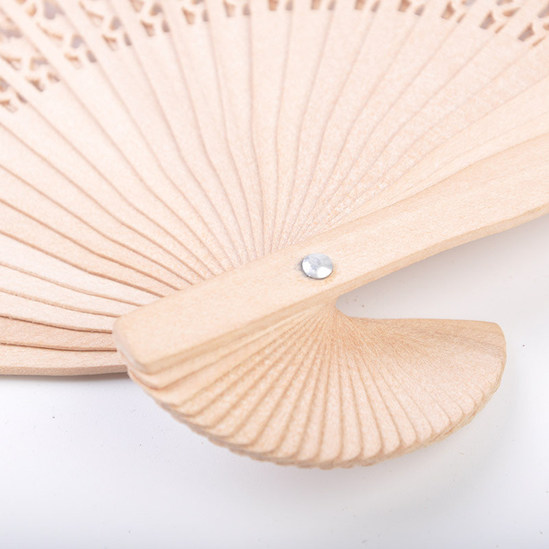 Custom Printed Logo Folding Hand Fan Bamboo Hand Held Fan 21cm for Wedding