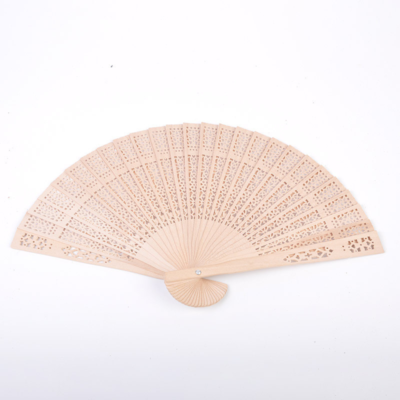 Custom Printed Logo Folding Hand Fan Bamboo Hand Held Fan 21cm for Wedding