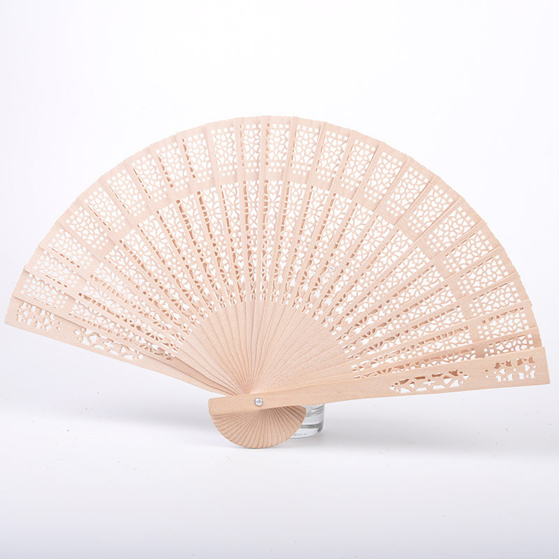 Custom Printed Logo Folding Hand Fan Bamboo Hand Held Fan 21cm for Wedding