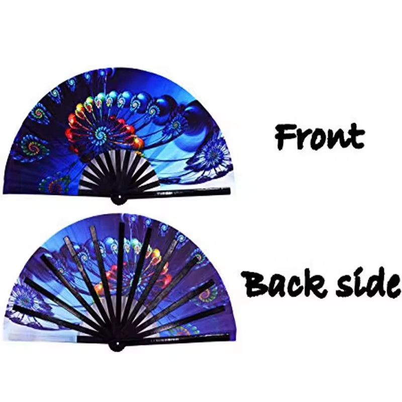 Japanese Custom Printed Logo Wedding Hand Fans Handmade Bamboo Fan