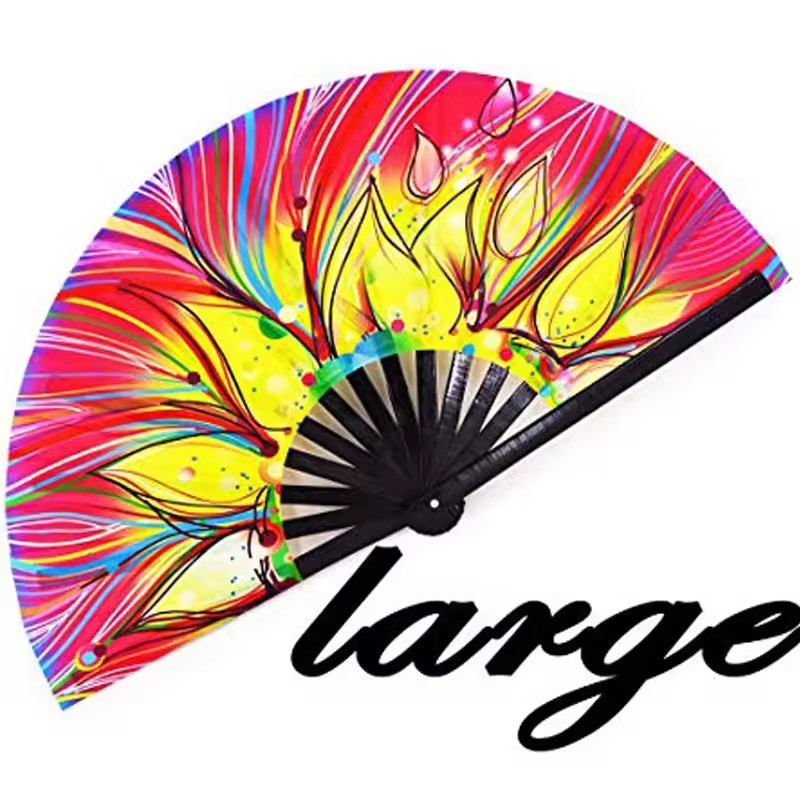 Japanese Custom Printed Logo Wedding Hand Fans Handmade Bamboo Fan