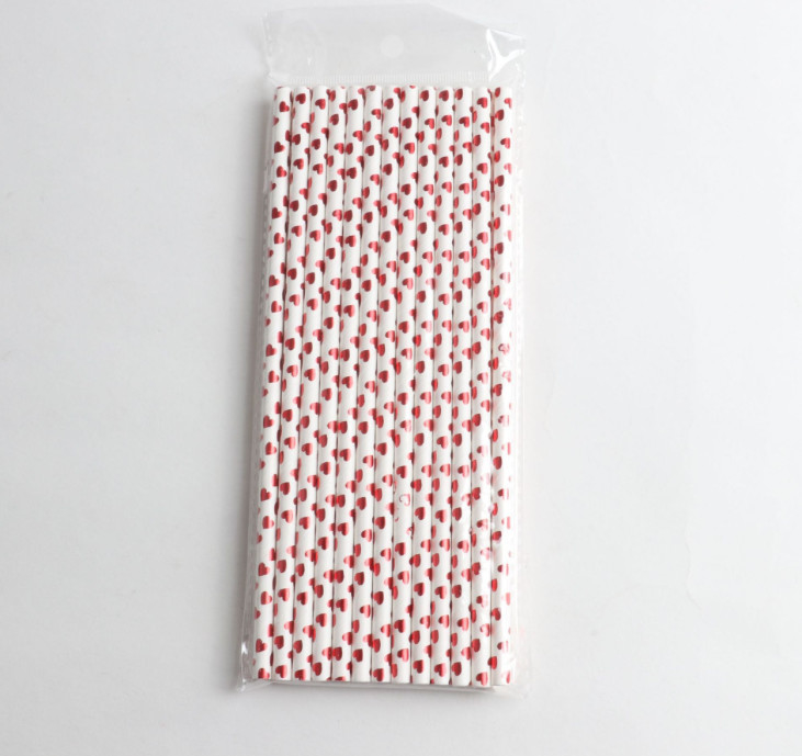 Black Stripe Jumbo Paper Straws Eco Friendly and Disposable for Bubble Tea Drinking