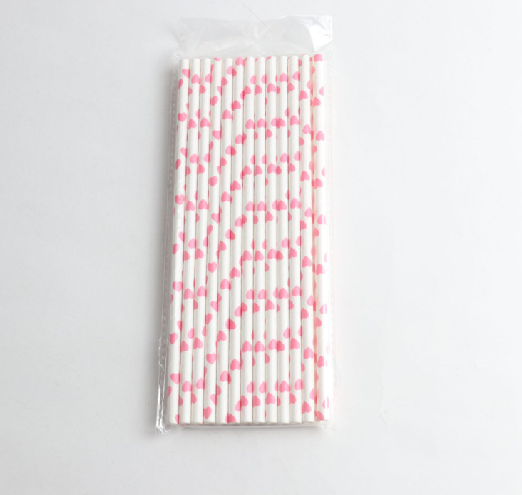 Colorful Paper Straw for Beverage Drinking Degradable Natural 197*6mm Wrap Paper