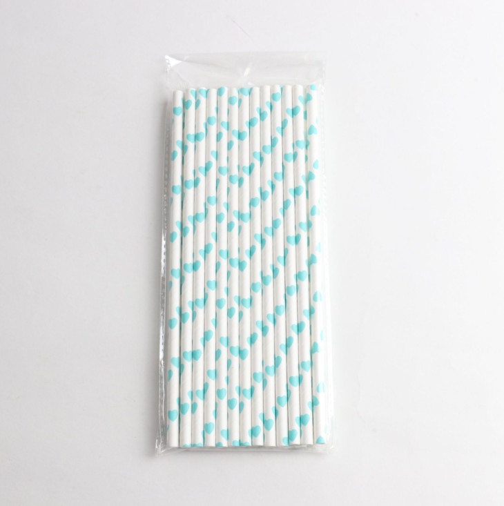 Black Stripe Jumbo Paper Straws Eco Friendly and Disposable for Bubble Tea Drinking