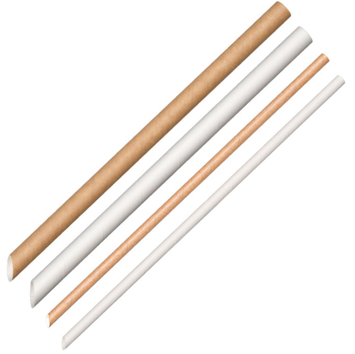 Colorful Paper Straw for Beverage Drinking Degradable Natural 197*6mm Wrap Paper