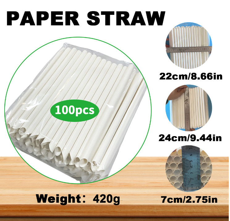 Sugarcane Bagasse Disposable Drinking Straw 20cm Length Compostable and Biodegradable