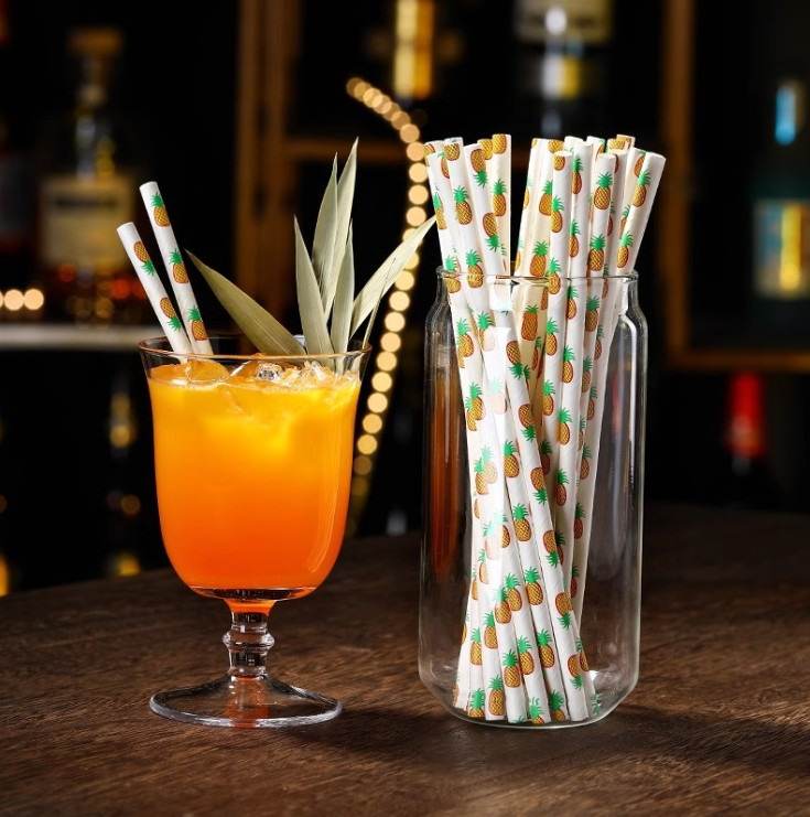 20cm Customized Colorful Drinking Paper Straws for Flexible Parties in Plain Design