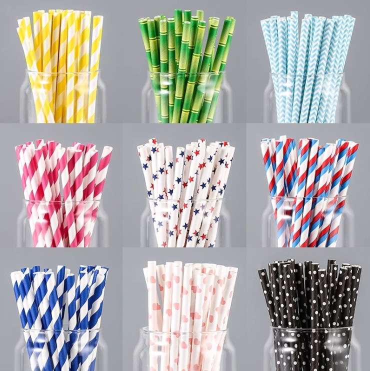 Individual Packing Drinking Straws Disposable Colorful Custom Food Grade Material