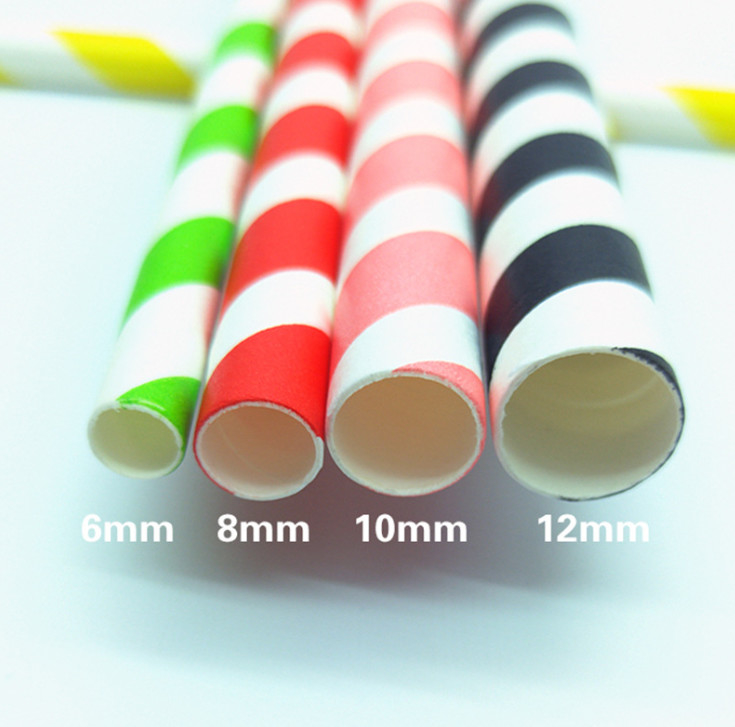 20cm Customized Colorful Drinking Paper Straws for Flexible Parties in Plain Design