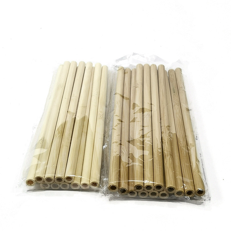 Custom Bamboo Drinking Straw 100% Natural Biodegradable Minor Caliber 20cm Reusable Straws