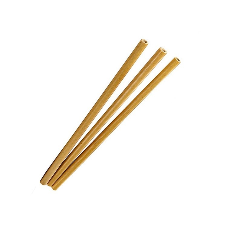 Portable Carbonized Bamboo Straw Nature Bamboo Fiber Straw Reusable and OEM Accepted