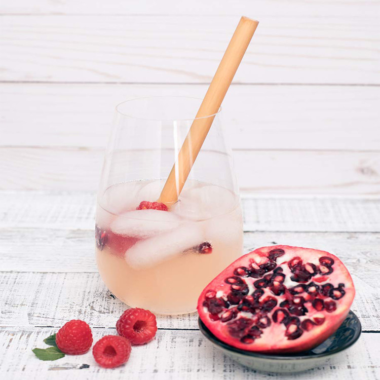 Portable Carbonized Bamboo Straw Nature Bamboo Fiber Straw Reusable and OEM Accepted