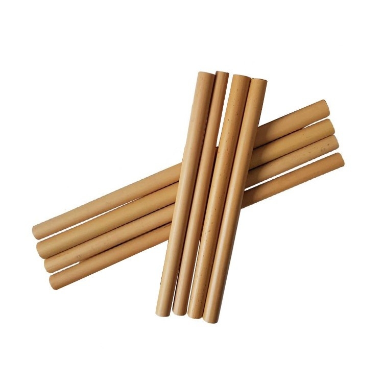 Natural Bamboo Straws Eco Alternative to Plastic Straws for Beverage Drinking