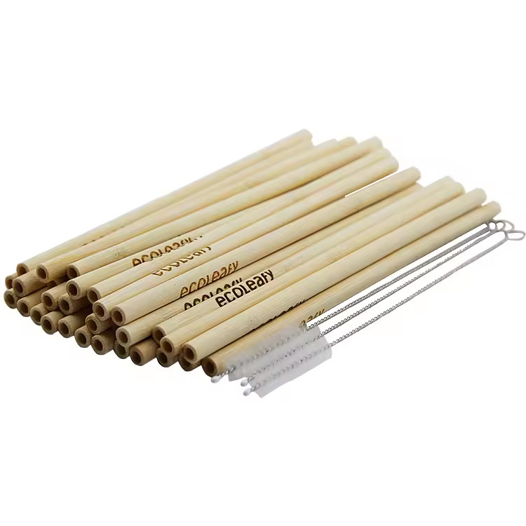 20cm Disposable Bamboo Straw Eco-Friendly and Natural for Travelling