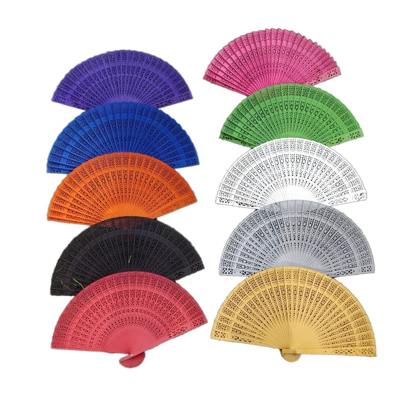 Customizable PYRAMID Style Bamboo Hand Fan for Holiday Decoration and Eco-Friendly Use