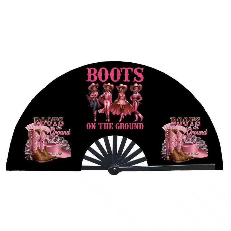 Eco-Friendly Painted Portable Hand Fan with Customized Designs and Bamboo Material