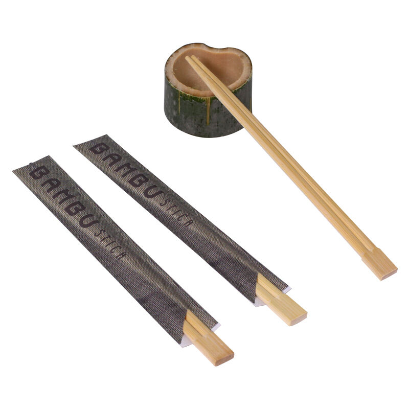 Customizable Paper Wrap Bamboo Chopsticks in 210/230/240mm Sizes Made from 100% Natural Moso Bamboo