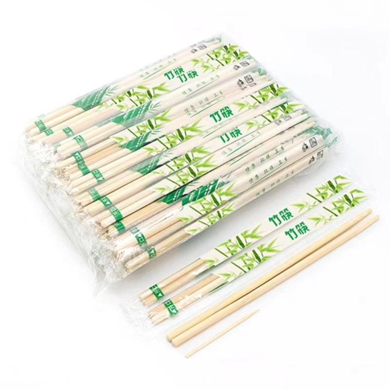 Factory Directly Sell Disposable Round Bamboo Noodle Chopsticks For Restaurant