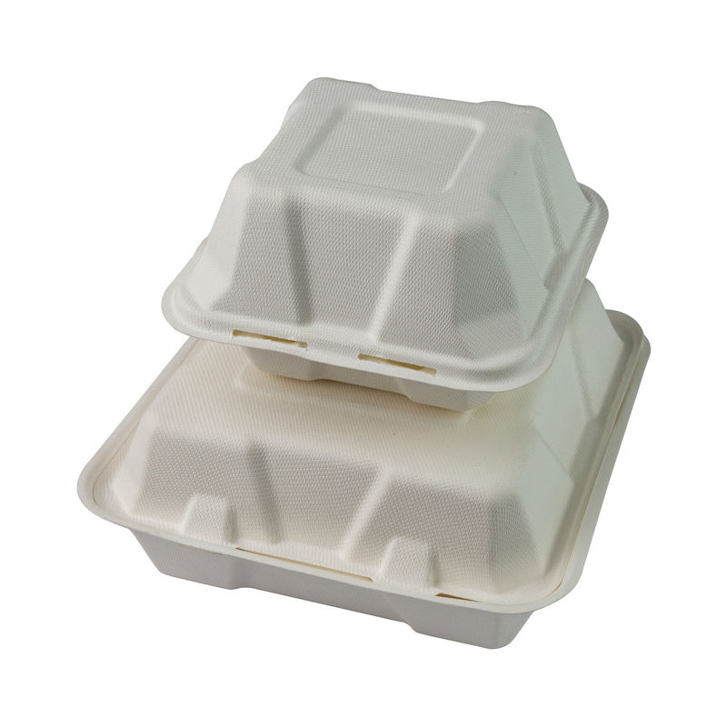 Microwavable Biodegradable Food Packaging Boxes , Custom Clamshell Box Take Out
