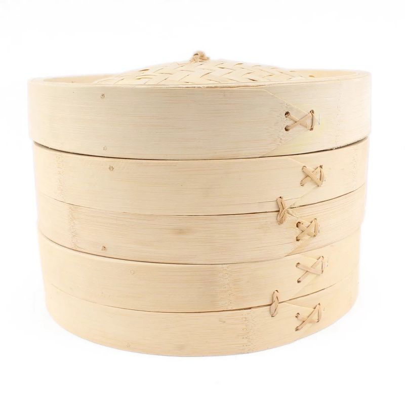 10 inch Handmade Bamboo Steamer Customized Logo Acceptable from Vietnam