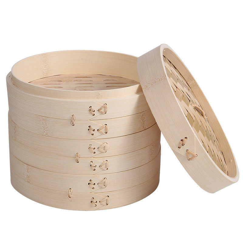10 Inch Tier Basket Cooking Stainless HQ-bamboo Wechef 2 Layer Rice Noodle Roll Steamer