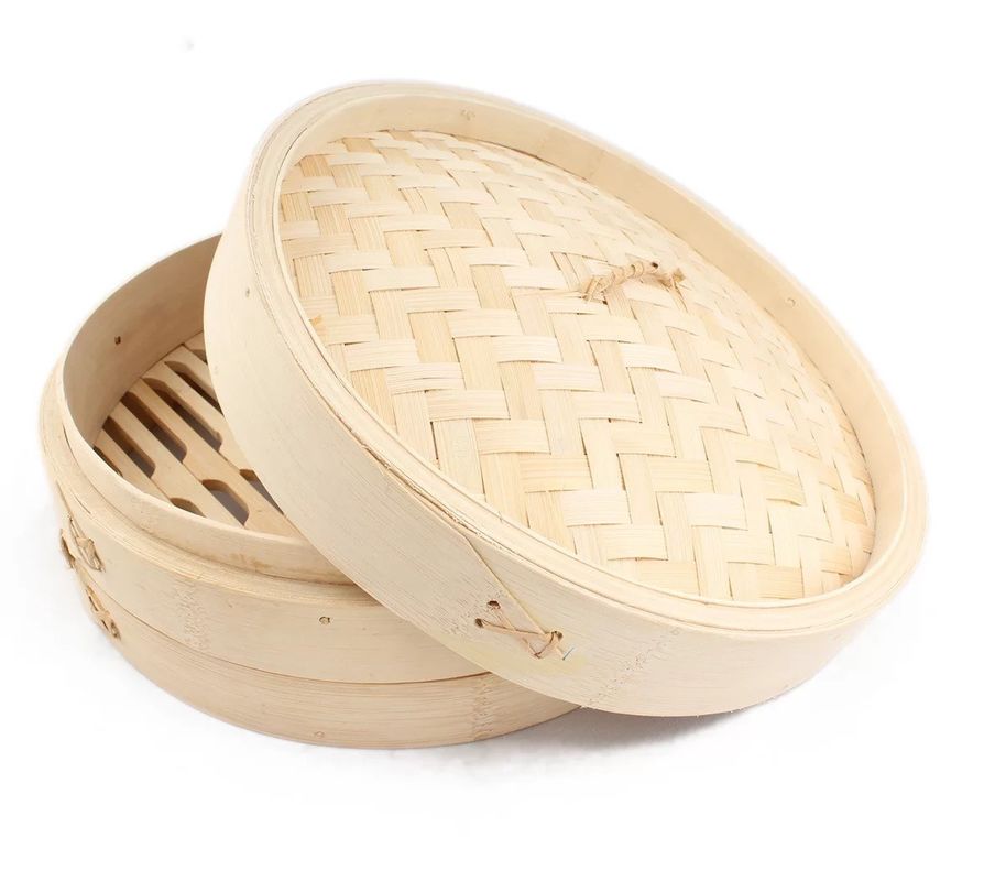 10 Inch Tier Basket Cooking Stainless HQ-bamboo Wechef 2 Layer Rice Noodle Roll Steamer