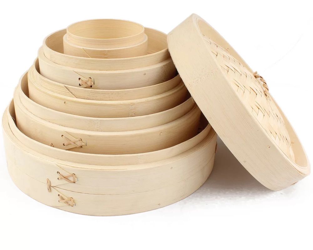 10 Inch Tier Basket Cooking Stainless HQ-bamboo Wechef 2 Layer Rice Noodle Roll Steamer