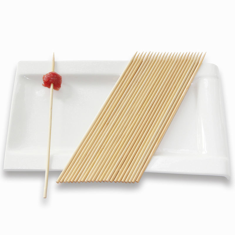 Wholesale Custom Multiple Sizes Barbecue Round Bamboo Sticks High Quality Cheap BBQ Skewers Grill Tools Disposable Bamboo Sticks