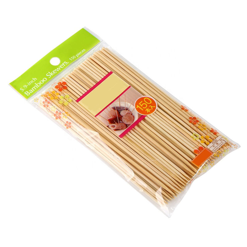 Wholesale Custom Multiple Sizes Barbecue Round Bamboo Sticks High Quality Cheap BBQ Skewers Grill Tools Disposable Bamboo Sticks