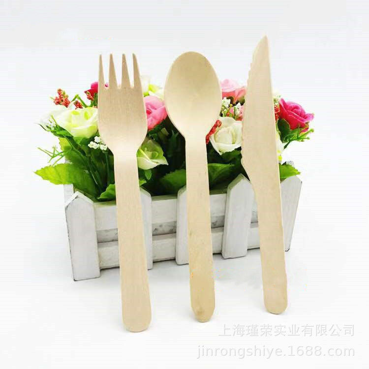 Compostable Cutlery Set - 500 Pieces Wooden Compostable Utensils - [200 Spoons, 200 Forks, 100 Knives] - Disposable Wooden Cutlery, Eco Friendly Forks and Spoons, Disposable Cutlery Set Party Utensils